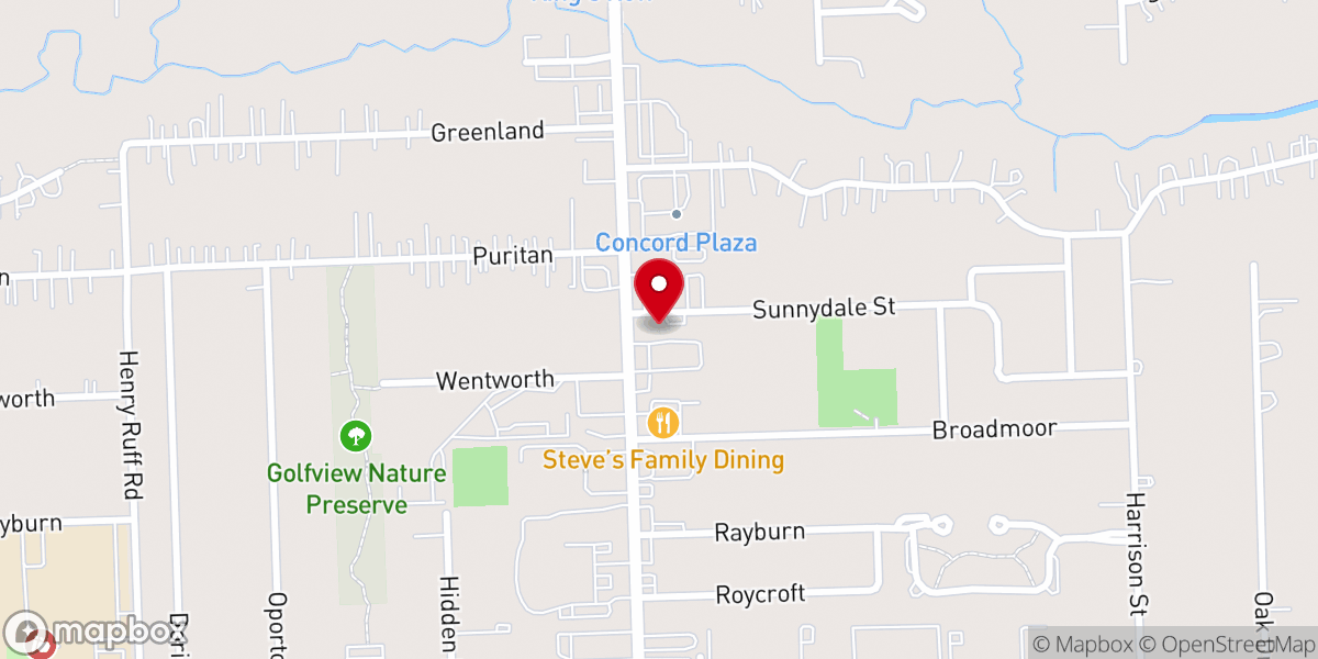 Map showing location of Detroit Korean Seventh-day Adventist Church