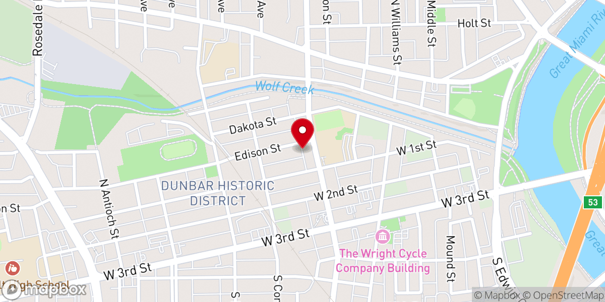 Map showing location of First Bible Church of Deliverance
