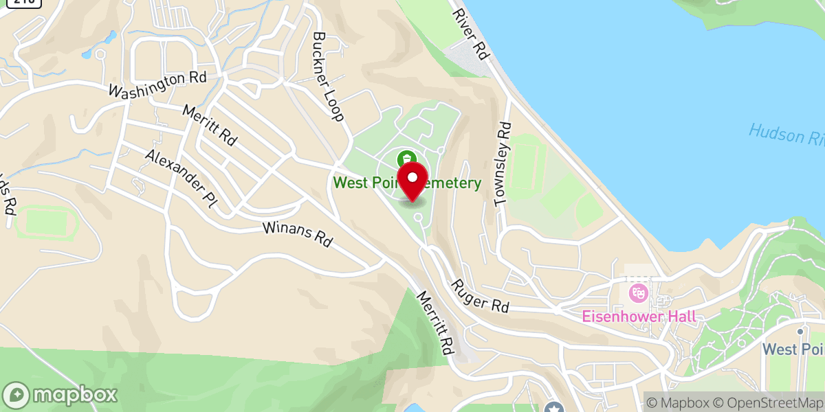 Map showing location of Old Cadet Chapel