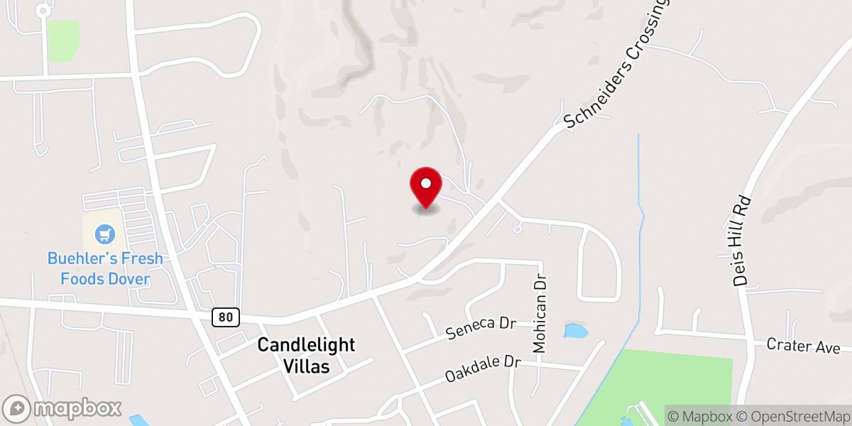 Map showing location of Dover Apostolic Church