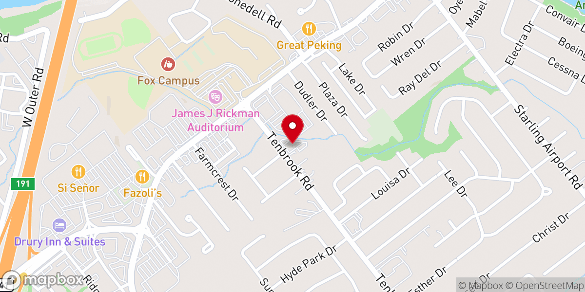 Map showing location of Shiloh World Outreach Center