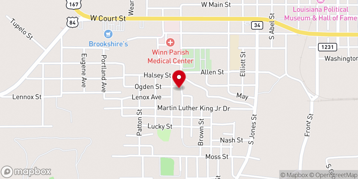 Map showing location of Burks Temple Methodist Church
