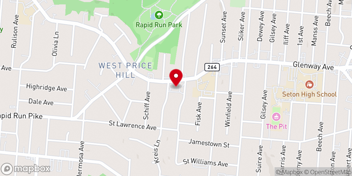 Map showing location of Heritage United Methodist Church