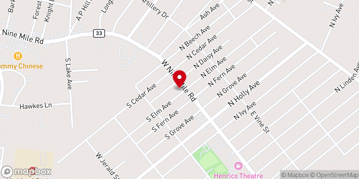 Map showing location of Living Hope Church - Food Distribution Center