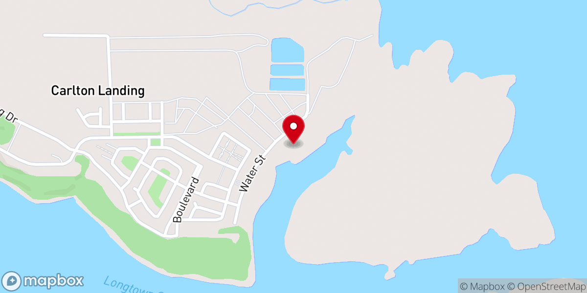 Map showing location of Carlton Landing Community Church