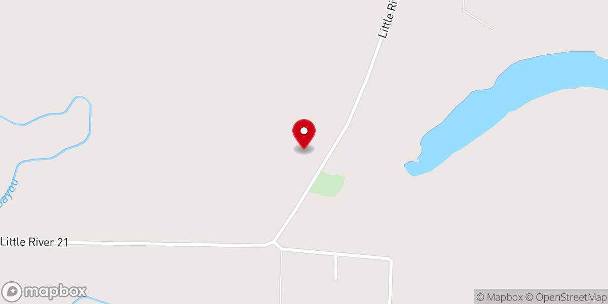 Map showing location of Red Oak Baptist Church