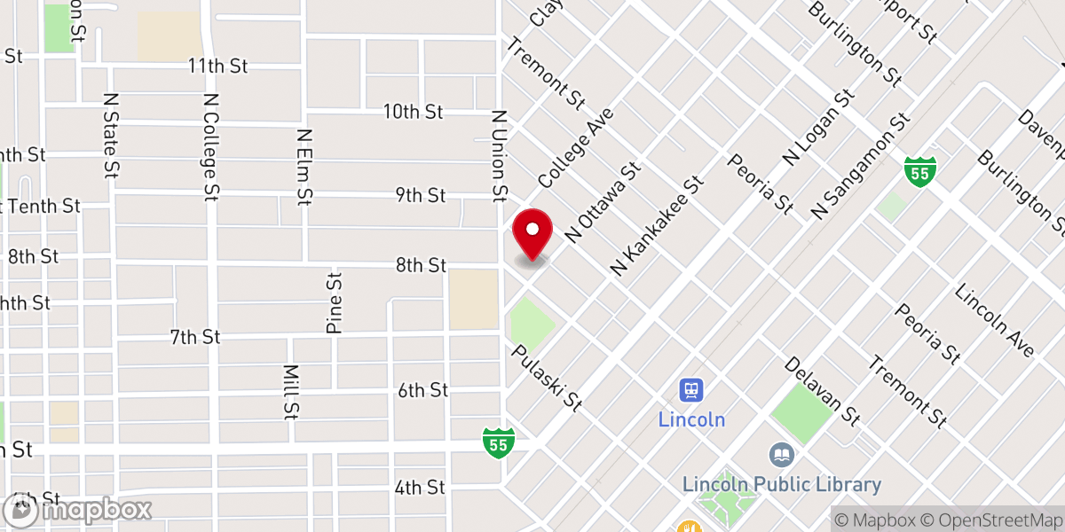 Map showing location of First Cumberland Presbyterian