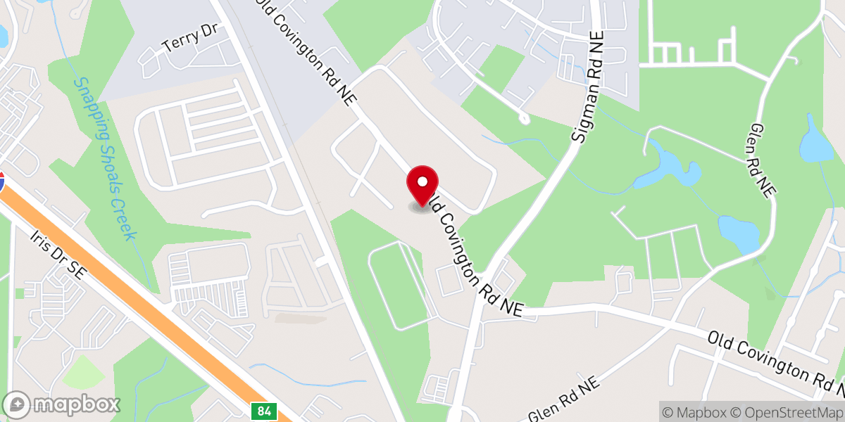 Map showing location of First Shady Grove Baptist Church