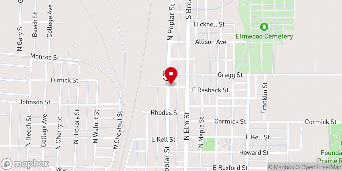 Map showing location of New Harmony Baptist Church