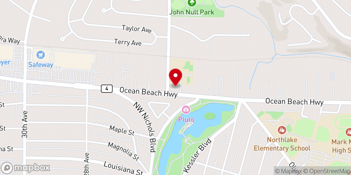 Map showing location of Northlake Church