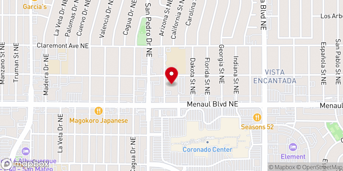 Map showing location of St. John's United Methodist Church