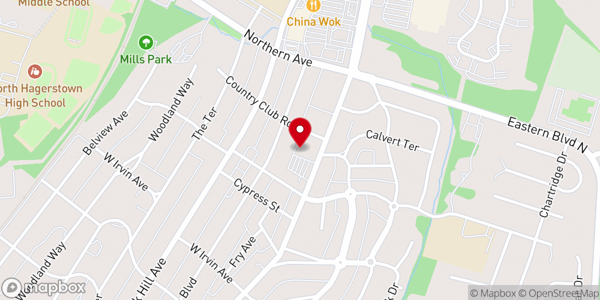 Map showing location of First Christian Church