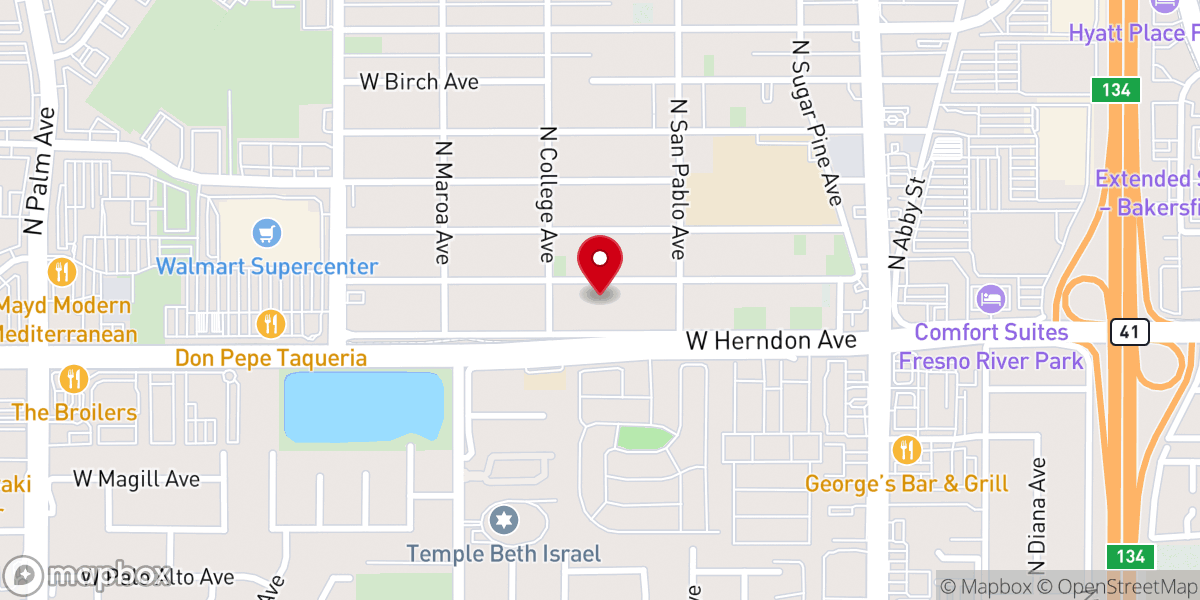 Map showing location of Lifeline Tabernacle