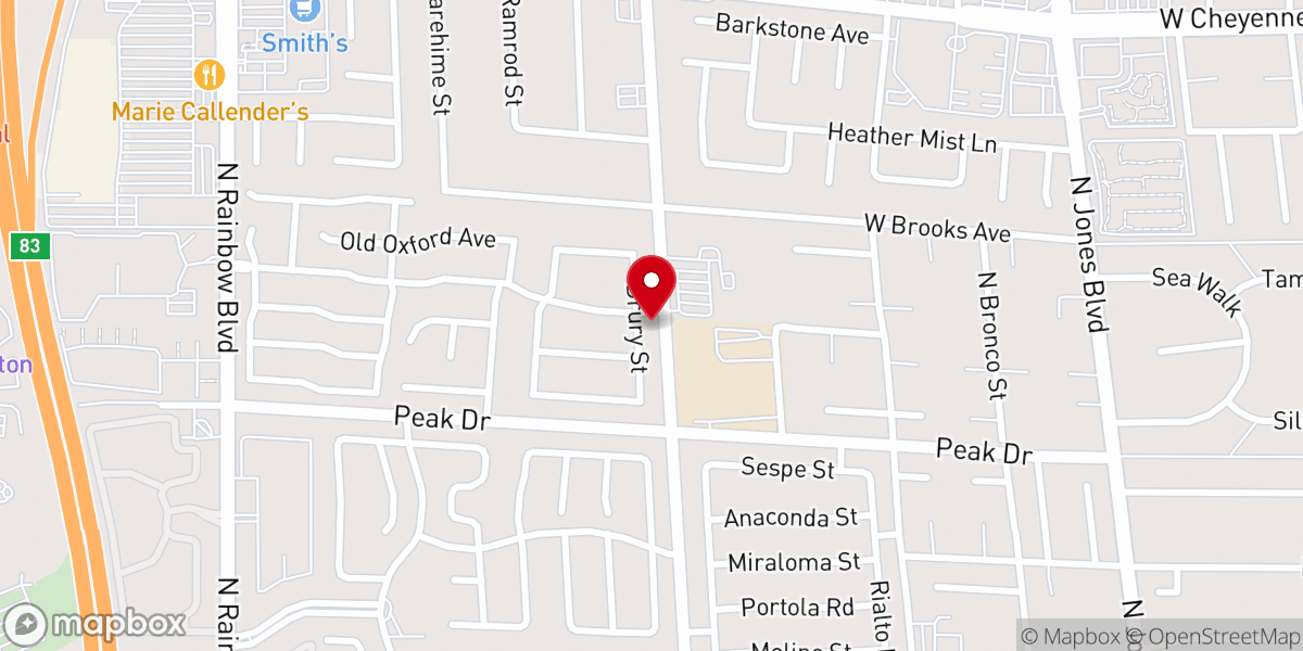 Map showing location of Calvary Community Assembly Church