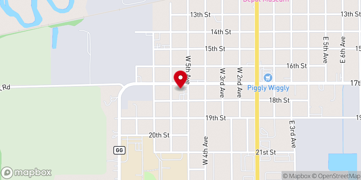 Map showing location of St Peters Evangelical Lutheran Church