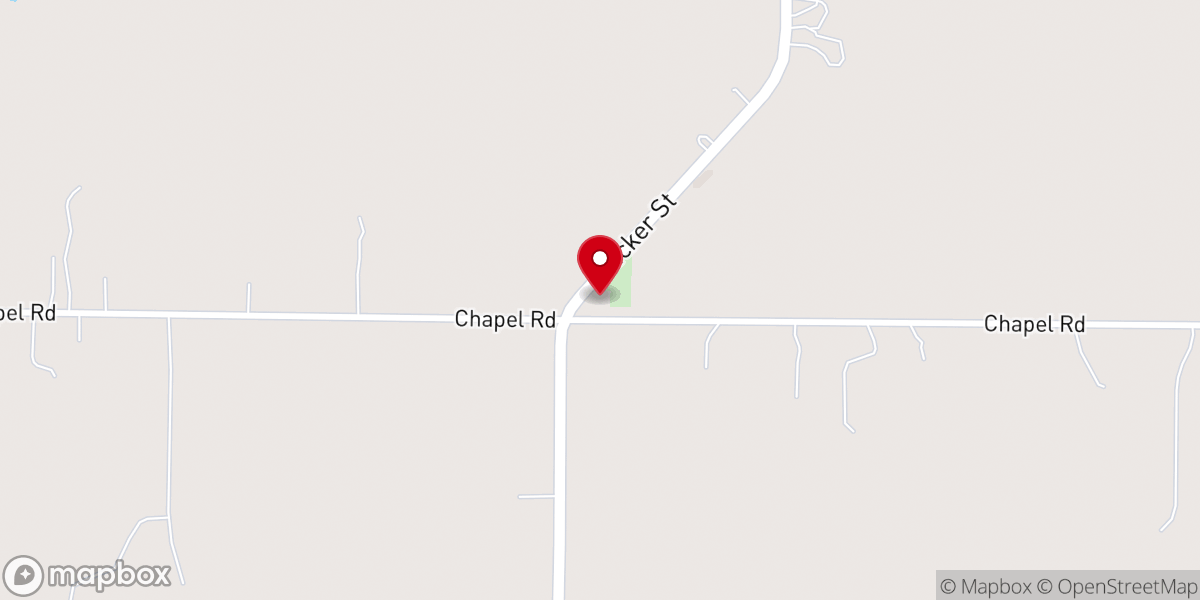 Map showing location of Morris Chapel