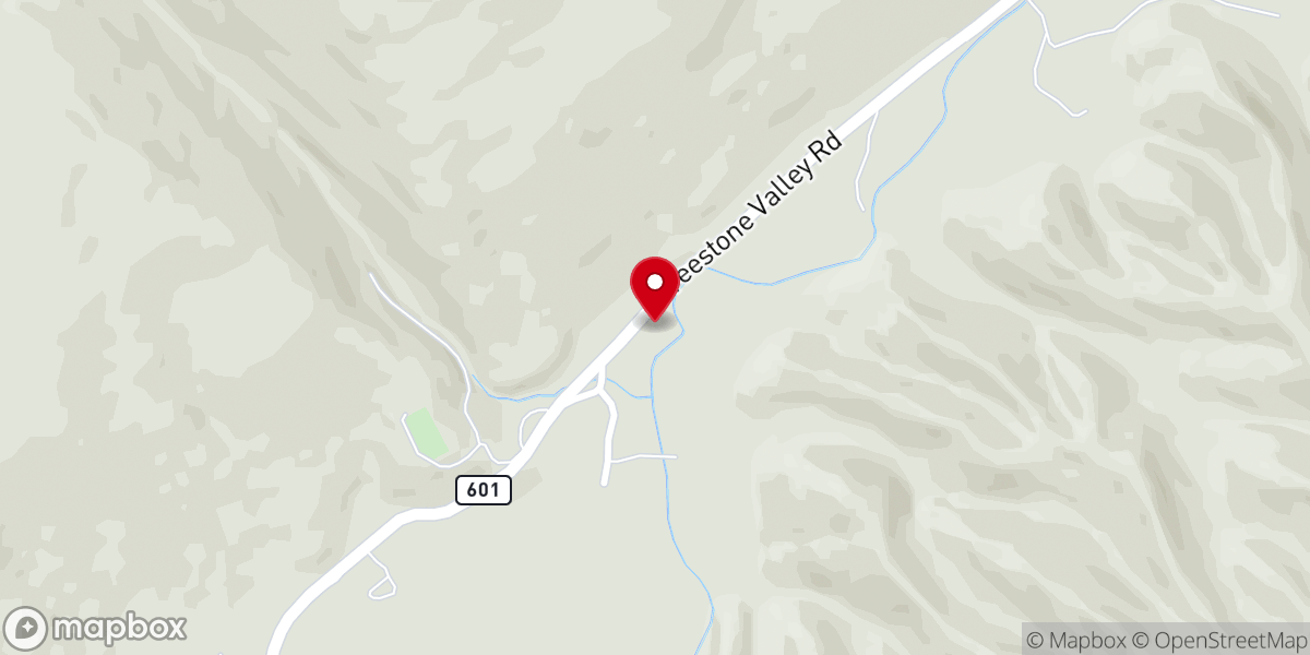 Map showing location of Crabtree Chapel