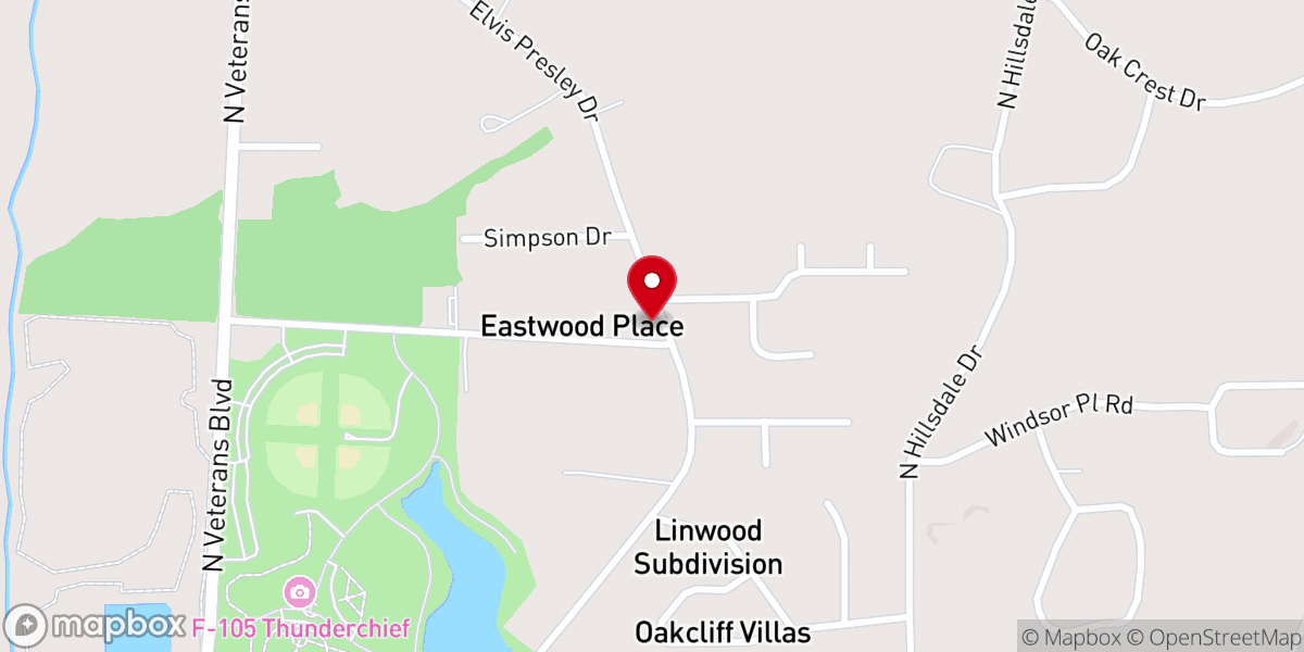 Map showing location of Old Saltillo Road Church