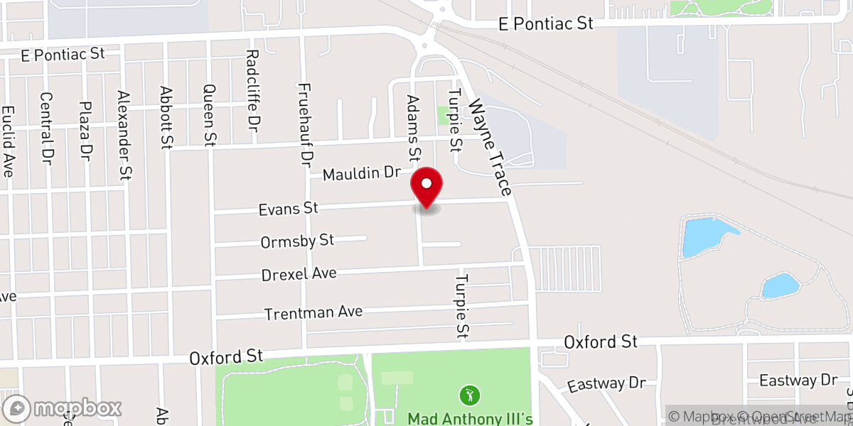 Map showing location of Saint Paisius Orthodox Church