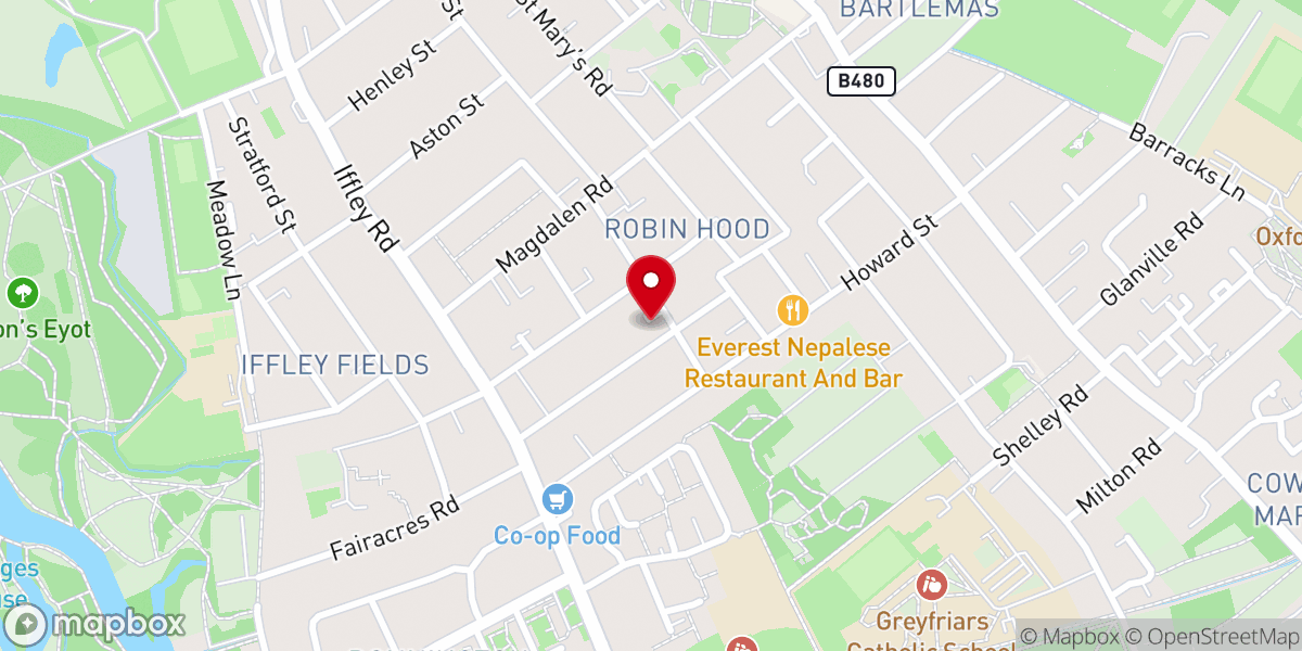 Map showing location of St Albans Church & Hall