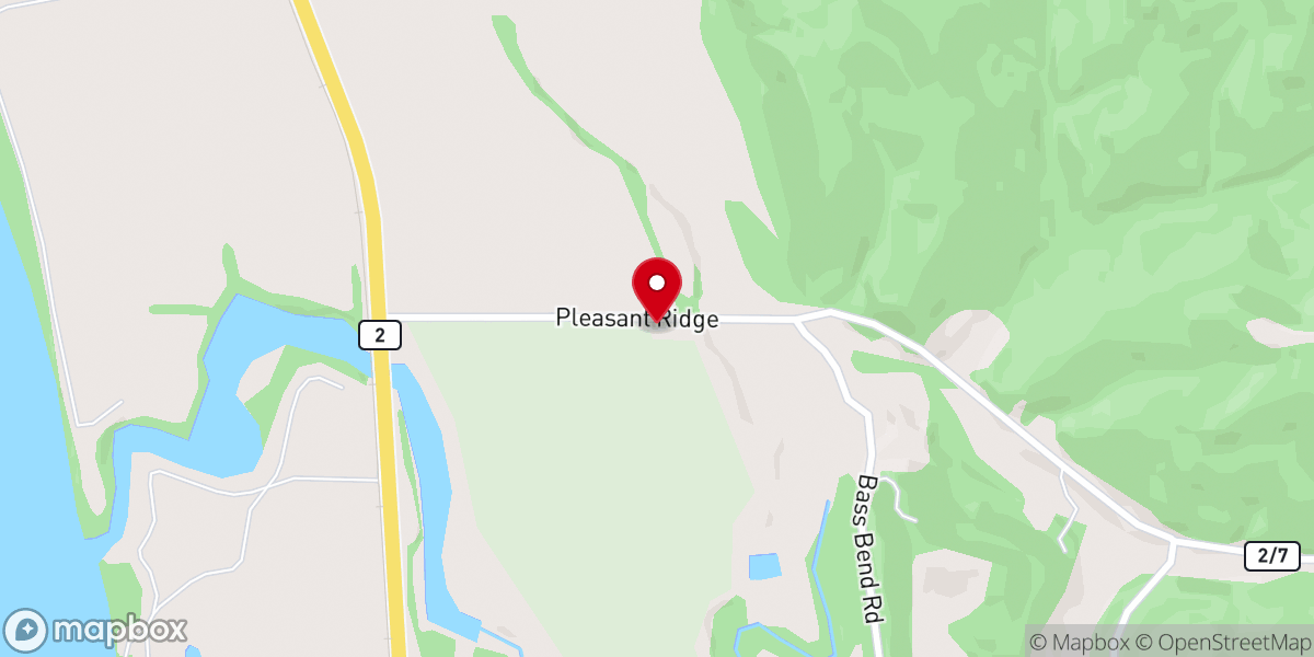 Map showing location of Pleasant View Church