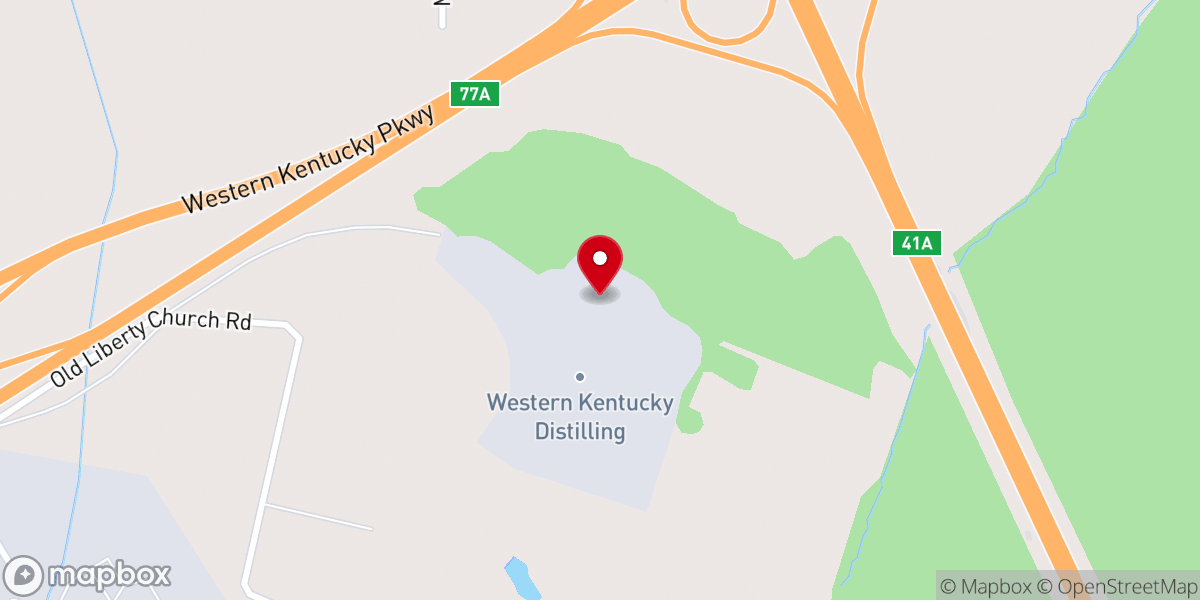 Map showing location of Western Kentucky Distilling Co.