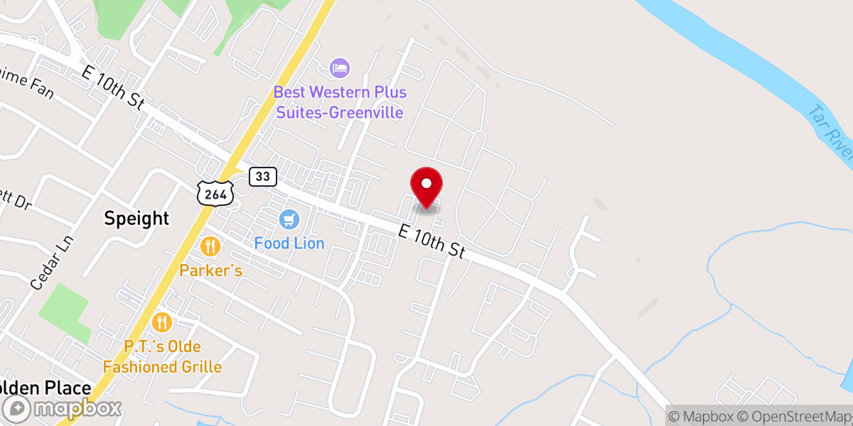 Map showing location of Saint Paul Church