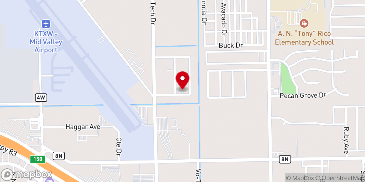 Map showing location of City Church RGV