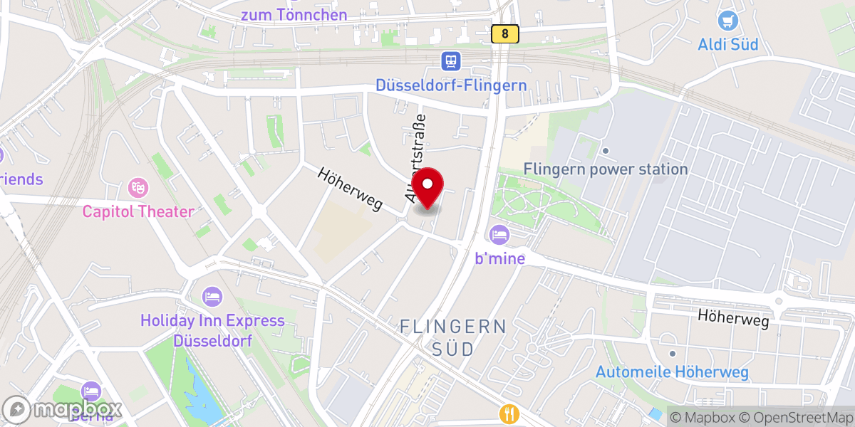 Map showing location of New Life Church Düsseldorf