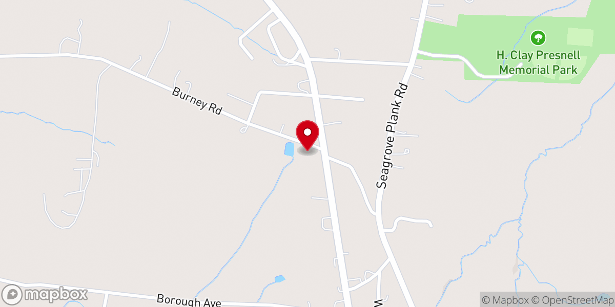 Map showing location of Fulp Church
