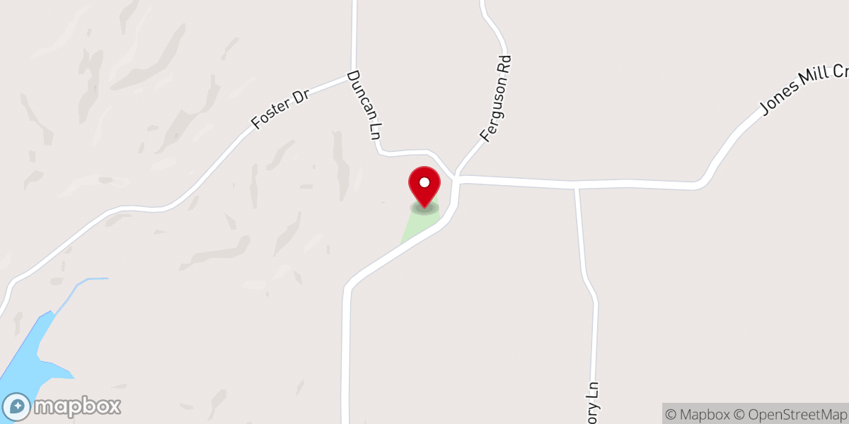 Map showing location of Oak Grove Baptist Church