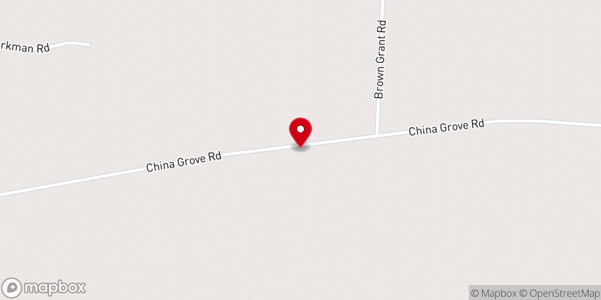 Map showing location of Oak Hill Church