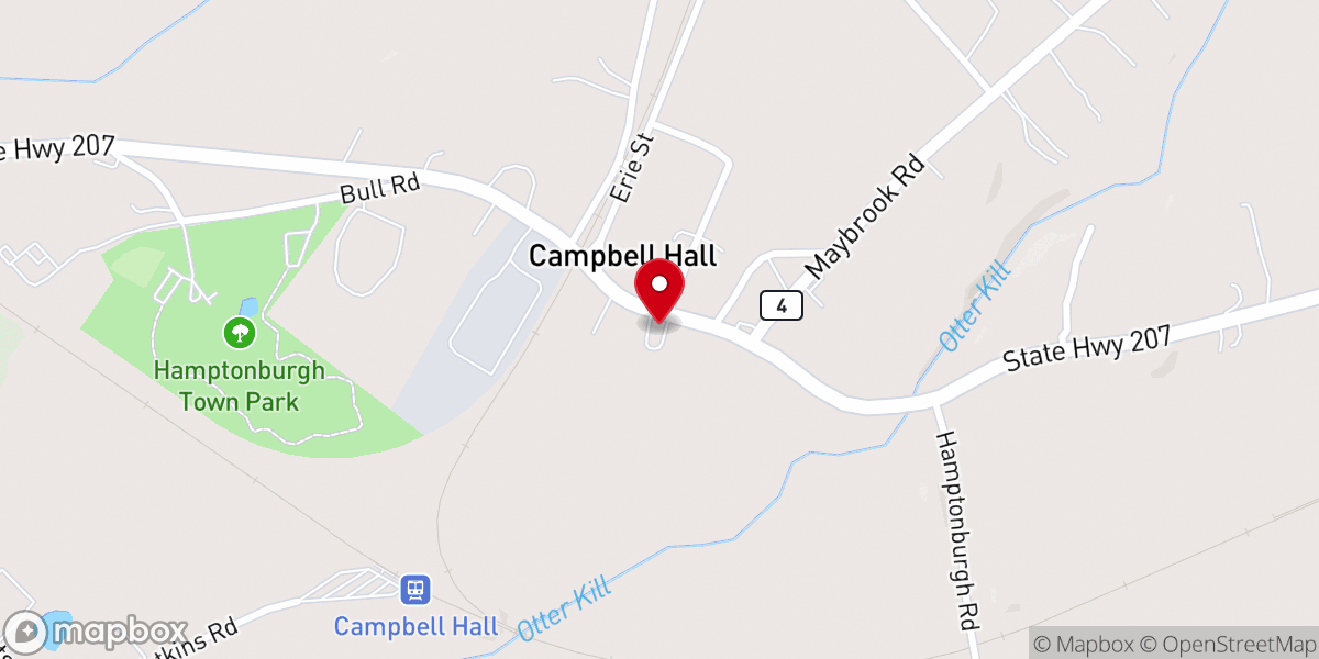 Map showing location of First Presbyterian Church of Hamptonburgh