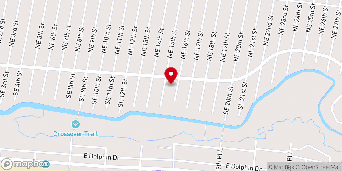 Map showing location of Oak Island Evangelical Presbyterian Church