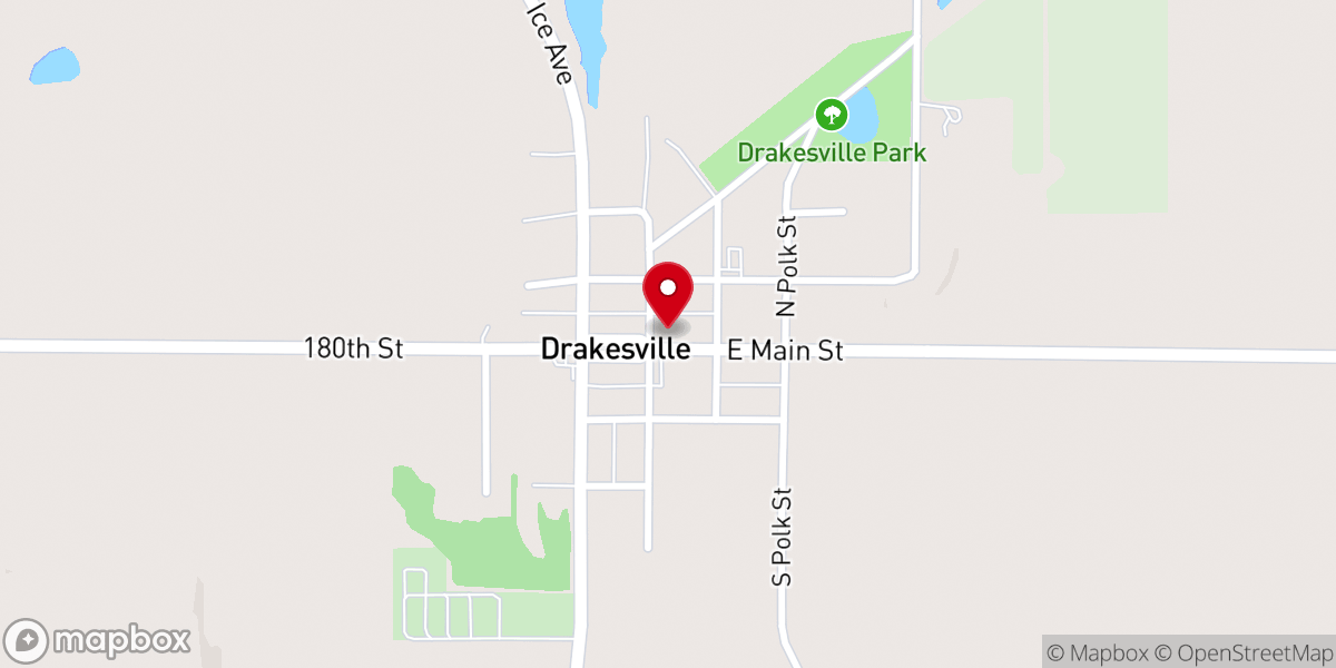 Map showing location of United Methodist Church