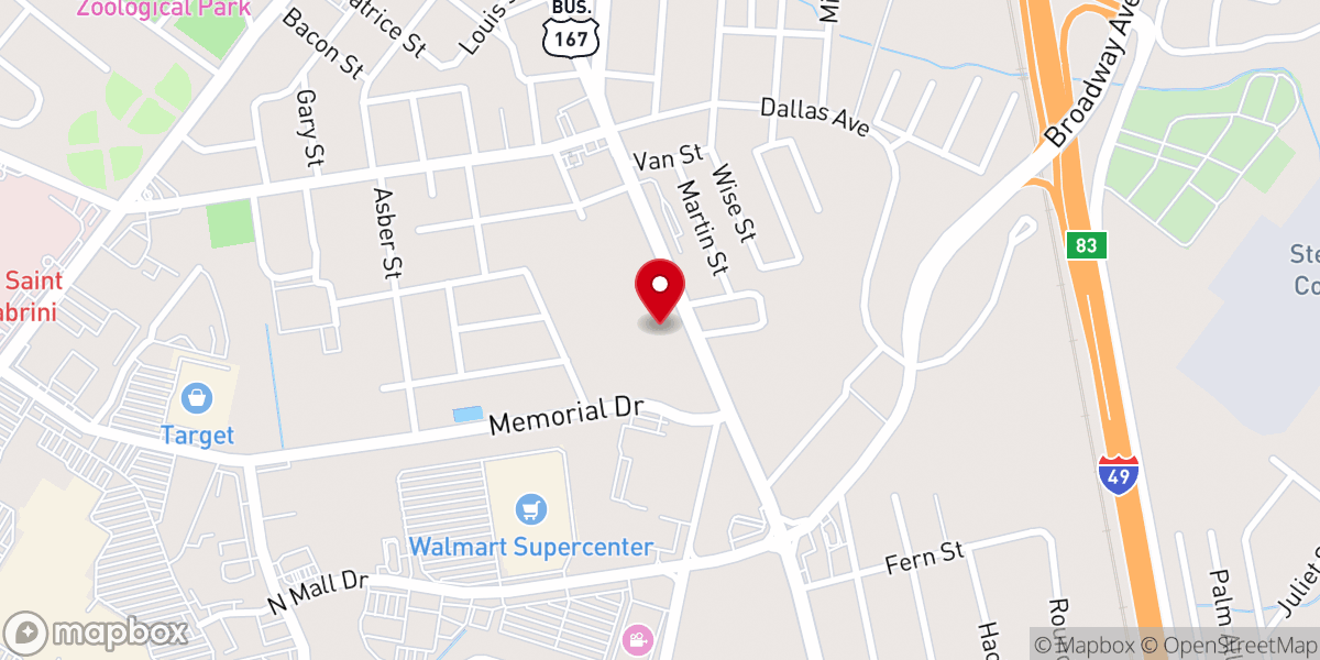 Map showing location of Shiloh Missionary Baptist Church