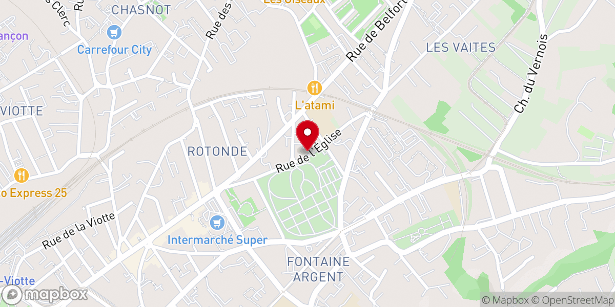 Map showing location of Centre paroissial St Jean-Paul II