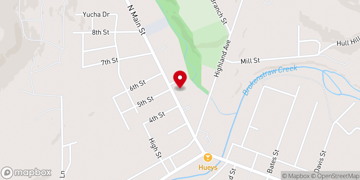 Map showing location of St Luke's Catholic Church