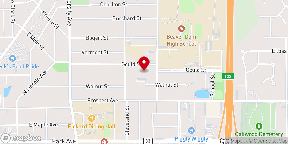 Map showing location of Grace Presbyterian Church