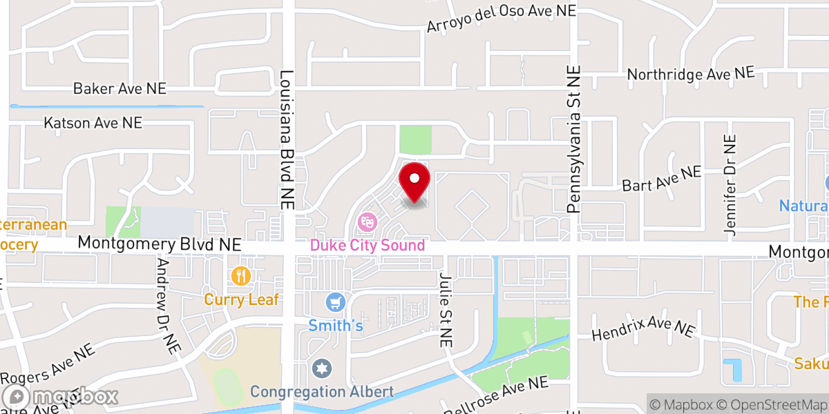 Map showing location of Montgomery Church of Christ