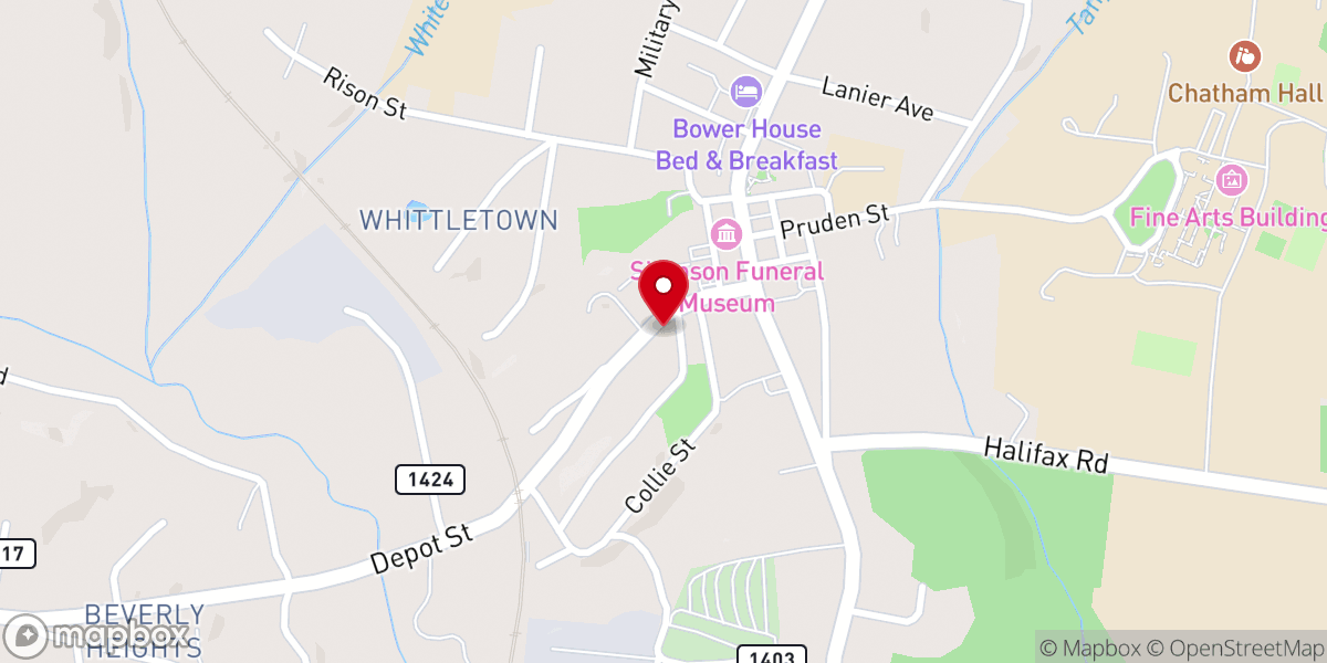 Map showing location of First Community Church