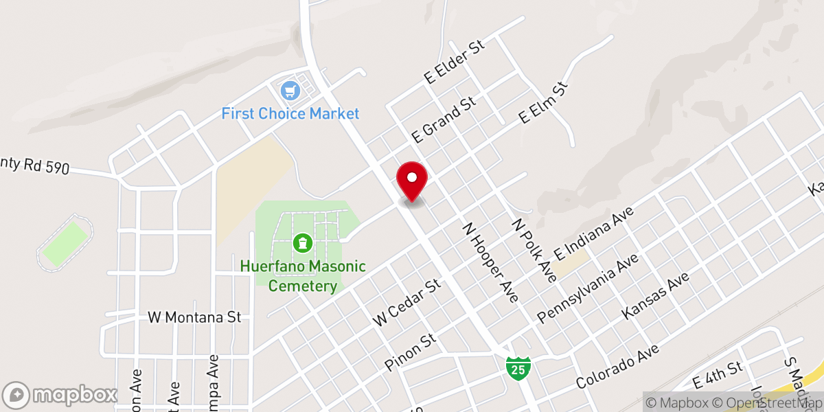 Map showing location of Church of Christ