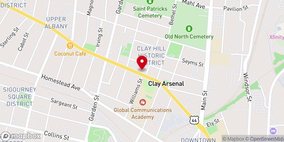 Map showing location of Shiloh Baptist Church
