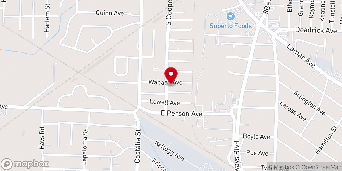 Map showing location of Moody Chapel Christian Methodist Episcopal Church