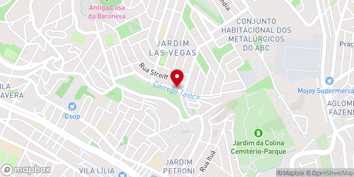Map showing location of Igreja Pentecostal Vida e Vitória