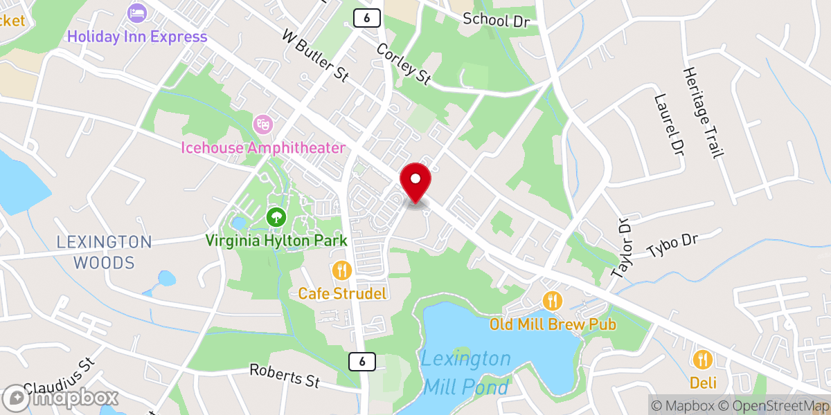 Map showing location of Lexington United Methodist Church