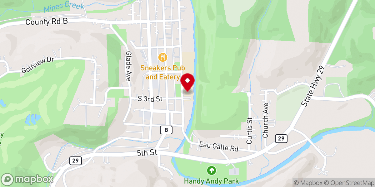 Map showing location of Emmaus Church