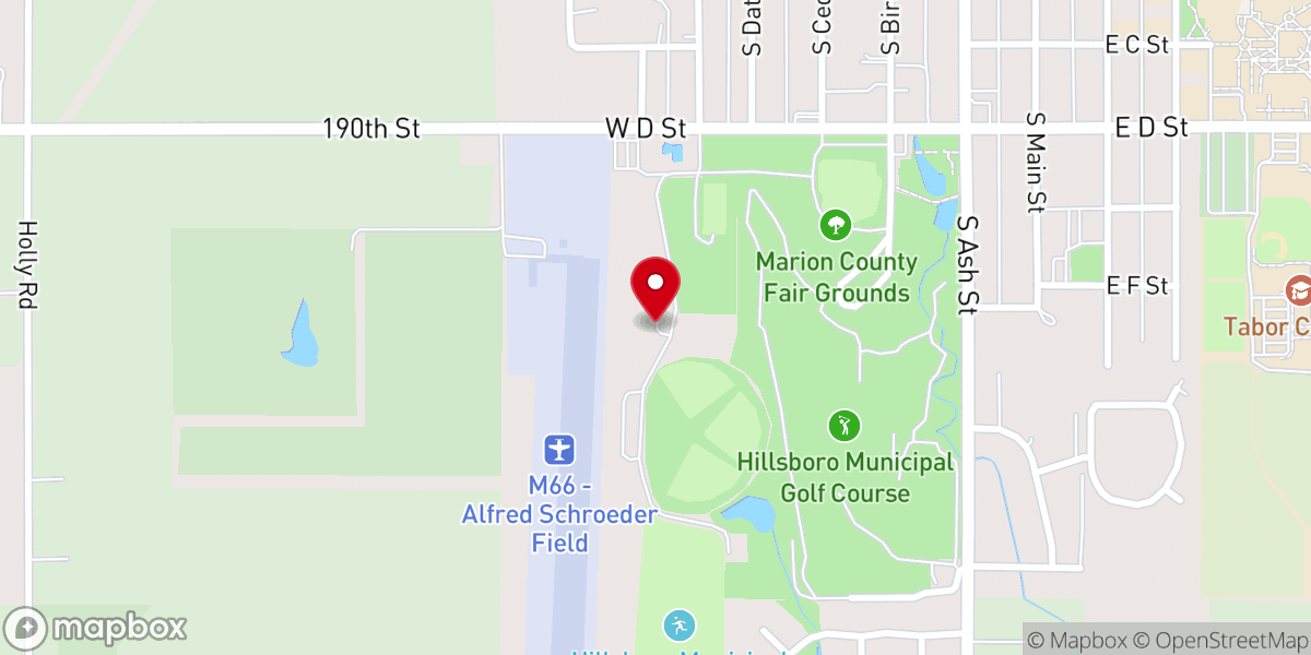 Map showing location of Grace Hillsboro Inc
