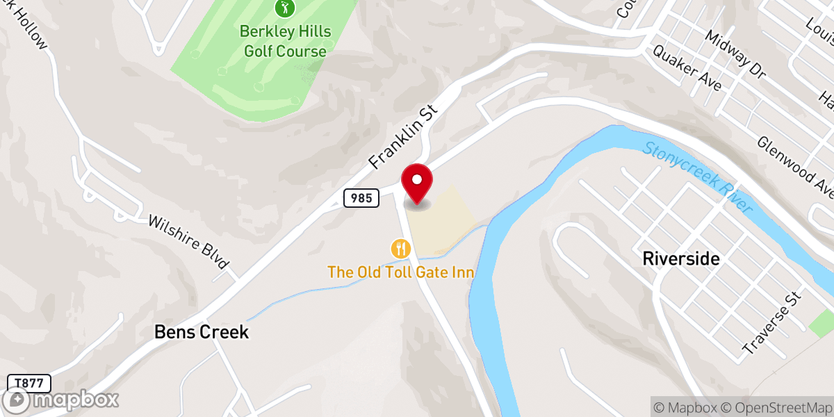 Map showing location of Perpetual Adoration Chapel