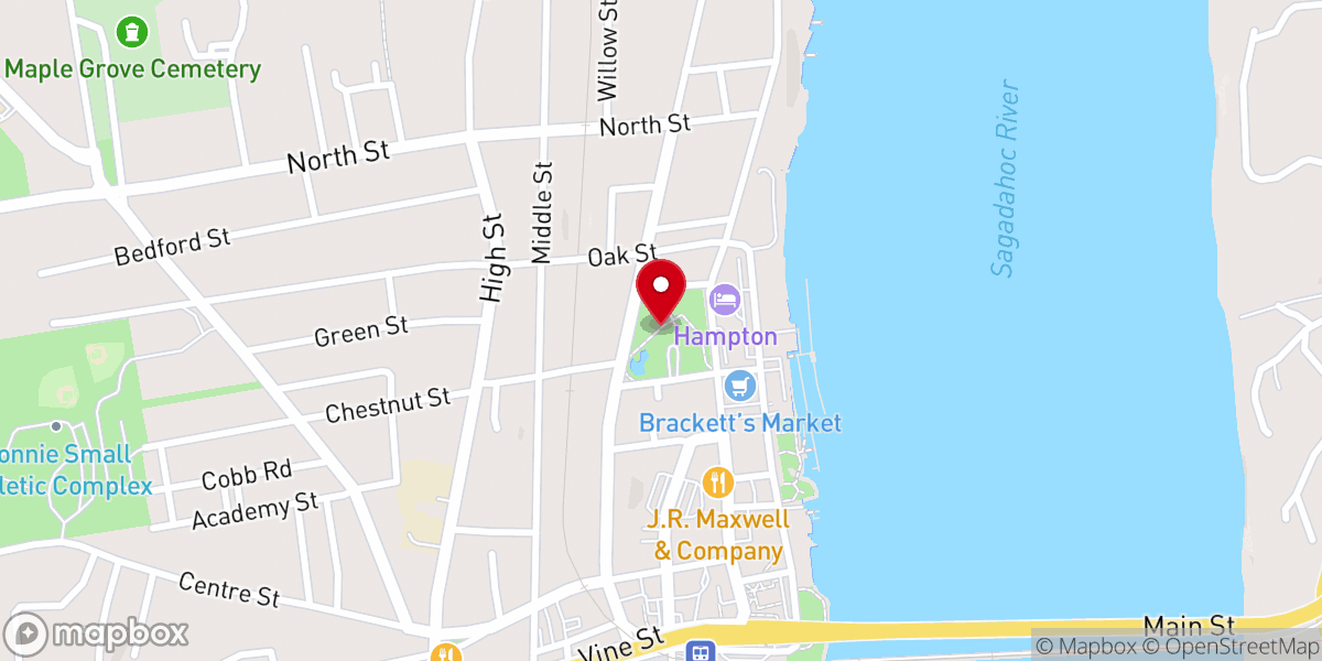Map showing location of Rev. Erika Hewitt